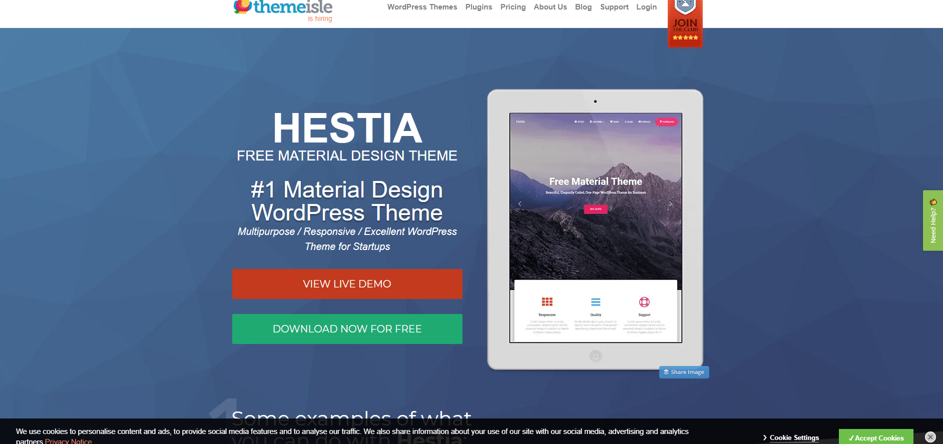 Temi wordpress compatibili con Elementor Tema Hestia